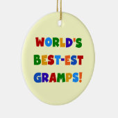 Heldere kleuren 's Werelds beste Gramps Gifts Keramisch Ornament (Rechts)