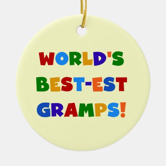 Heldere kleuren 's Werelds beste Gramps Gifts Keramisch Ornament (Voorkant)