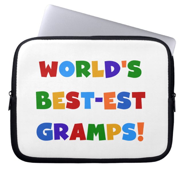 Heldere kleuren 's Werelds beste Gramps Gifts Laptop Sleeve (Voorkant)