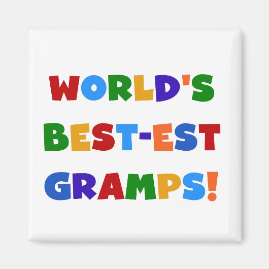 Heldere kleuren 's Werelds beste Gramps Gifts Magneet (Voorkant)