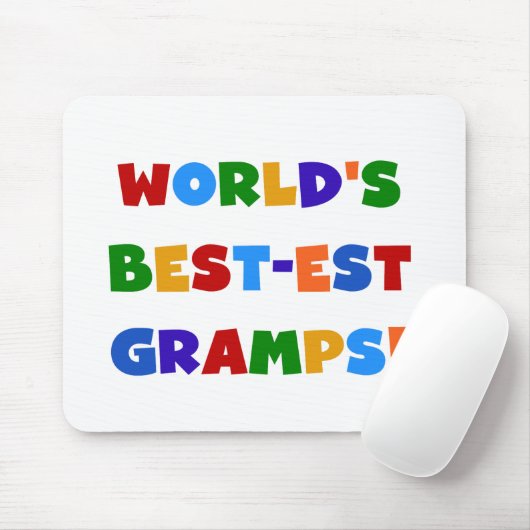 Heldere kleuren 's Werelds beste Gramps Gifts Muismat (Met muis)