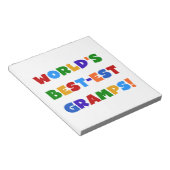 Heldere kleuren 's Werelds beste Gramps Gifts Notitieblok (Schuin)