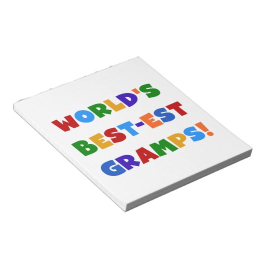 Heldere kleuren 's Werelds beste Gramps Gifts Notitieblok (Schuin)