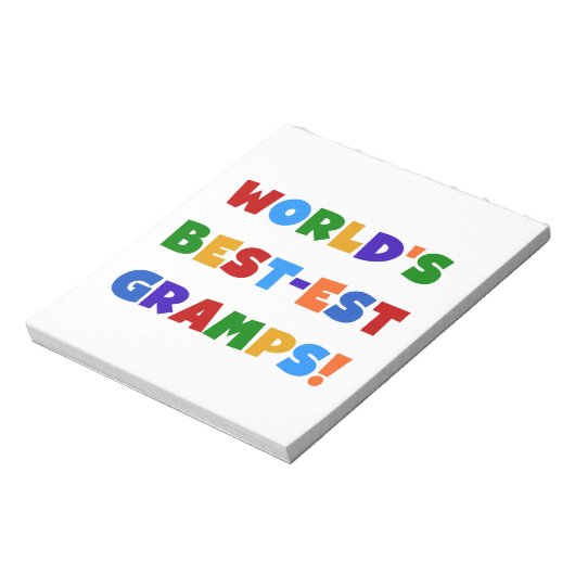 Heldere kleuren 's Werelds beste Gramps Gifts Notitieblok (Linkerzijde)