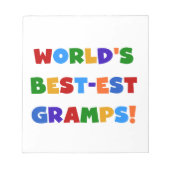 Heldere kleuren 's Werelds beste Gramps Gifts Notitieblok (Voorkant)