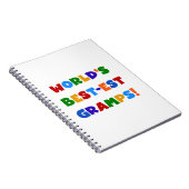 Heldere kleuren 's Werelds beste Gramps Gifts Notitieboek (Rechterzijde)