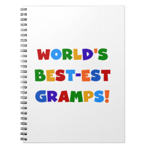 Heldere kleuren 's Werelds beste Gramps Gifts Notitieboek