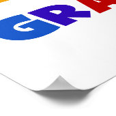 Heldere kleuren 's Werelds beste Gramps Gifts Poster (Hoek)