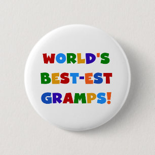 Heldere kleuren 's Werelds beste Gramps Gifts Ronde Button 5,7 Cm