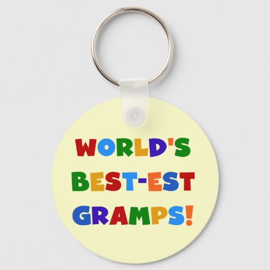 Heldere kleuren 's Werelds beste Gramps Gifts Sleutelhanger (Voorkant)