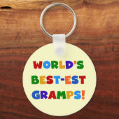 Heldere kleuren 's Werelds beste Gramps Gifts Sleutelhanger (Voorkant)