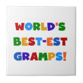 Heldere kleuren 's Werelds beste Gramps Gifts Tegeltje (Voorkant)