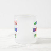 Heldere kleuren 's werelds beste papaver-cadeautje matglas koffiemok (Center)