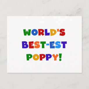 Heldere kleuren 's werelds beste Poppy Gifts Briefkaart