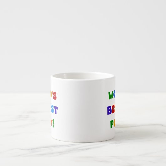 Heldere kleuren 's werelds beste Poppy Gifts Espresso Kop (Voorkant)