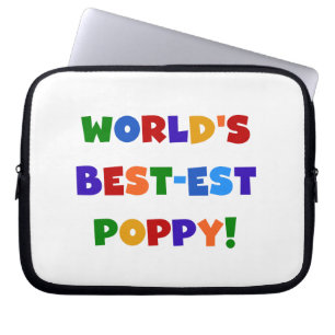 Heldere kleuren 's werelds beste Poppy Gifts Laptop Sleeve