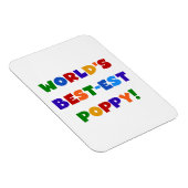 Heldere kleuren 's werelds beste Poppy Gifts Magneet (Rechterzijde)