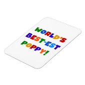 Heldere kleuren 's werelds beste Poppy Gifts Magneet (Linkerzijde)