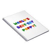 Heldere kleuren 's werelds beste Poppy Gifts Notitieboek (Rechterzijde)