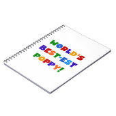 Heldere kleuren 's werelds beste Poppy Gifts Notitieboek (Linkerzijde)