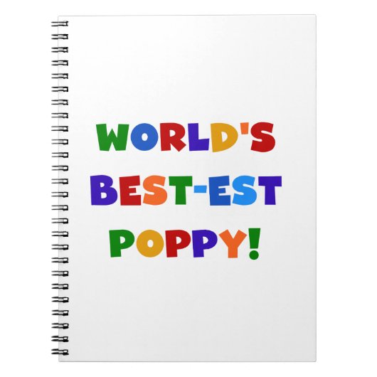 Heldere kleuren 's werelds beste Poppy Gifts Notitieboek (Voorkant)