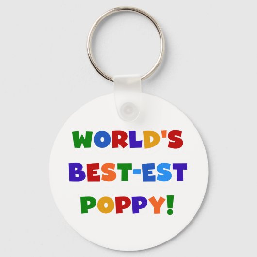Heldere kleuren 's werelds beste Poppy Gifts Sleutelhanger (Voorkant)
