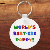Heldere kleuren 's werelds beste Poppy Gifts Sleutelhanger (Voorkant)