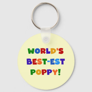 Heldere kleuren 's werelds beste Poppy Gifts Sleutelhanger