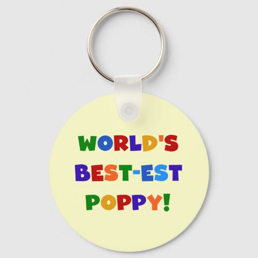 Heldere kleuren 's werelds beste Poppy Gifts Sleutelhanger (Voorkant)
