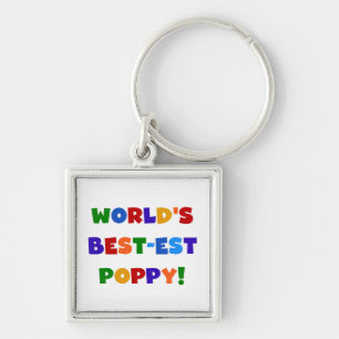 Heldere kleuren 's werelds beste Poppy Gifts Sleutelhanger