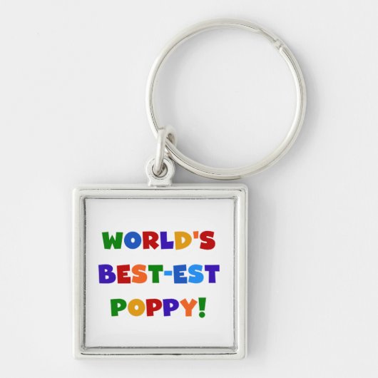Heldere kleuren 's werelds beste Poppy Gifts Sleutelhanger (Voorkant)