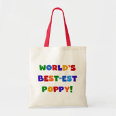 Heldere kleuren 's werelds beste Poppy Gifts Tote Bag (Voorkant)
