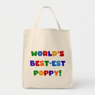 Heldere kleuren 's werelds beste Poppy Gifts Tote Bag