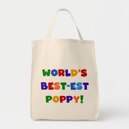 Heldere kleuren 's werelds beste Poppy Gifts Tote Bag (Voorkant)