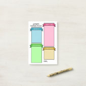 Heldere kleuren Schattige lint labelt dingen om te Post-it® Notes (Op bureau)