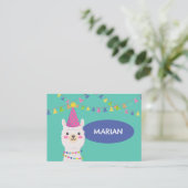 HELDERE KLEUREN SCHATTIGE LLAMA DANK U INFORMATIEKAARTJE (Staand voorkant)