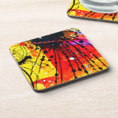 Heldere kleuren schilderen patronen. Bestel nu Bier Onderzetter (Linkerzijde)