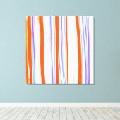 Heldere kleuren Striped Abstract acrylverf Canvas Afdruk (Insitu (Houten vloer))