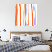 Heldere kleuren Striped Abstract acrylverf Canvas Afdruk (Insitu (Slaapkamer))