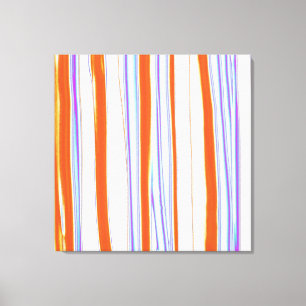 Heldere kleuren Striped Abstract acrylverf Canvas Afdruk