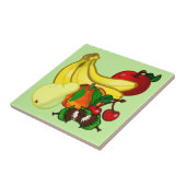 Heldere kleuren van Fruit Wonderful Kitchen Tegeltje (Zijkant)
