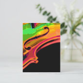 heldere kleuren violen briefkaart (Staand voorkant)