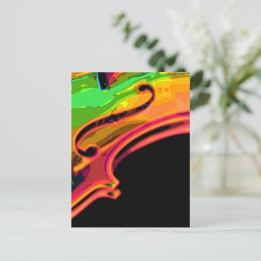 heldere kleuren violen briefkaart (Staand voorkant)