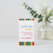 Heldere kleuren visitekaartje (Staand voorkant)