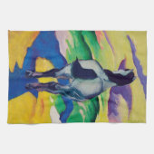 Heldere kleuren voor blauw paard II Theedoek (Horizontaal)