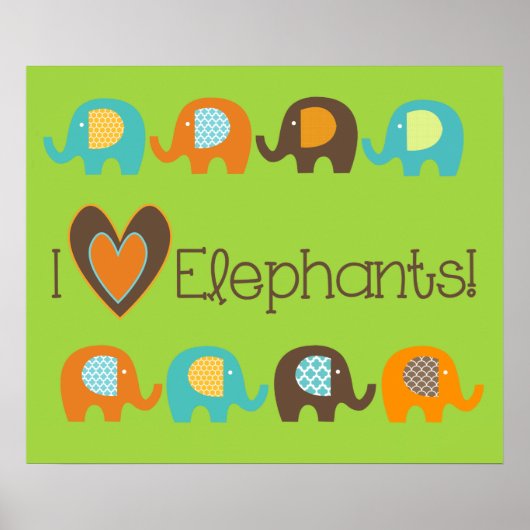 Heldere kleuren waar ik dol op ben, neursery Poste Poster (Voorkant)