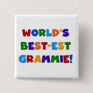 Heldere kleuren Wereldwijde best mogelijke grafisc Vierkante Button 5,1 Cm