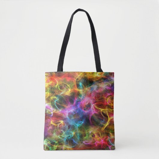 Heldere kleuren Willekeurige wervelingen Tote Bag (Voorkant)