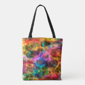 Heldere kleuren Willekeurige wervelingen Tote Bag (Achterkant)
