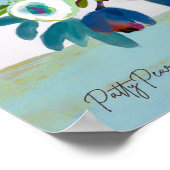 Heldere kleurenbloemen in een Vase Poster (Hoek)